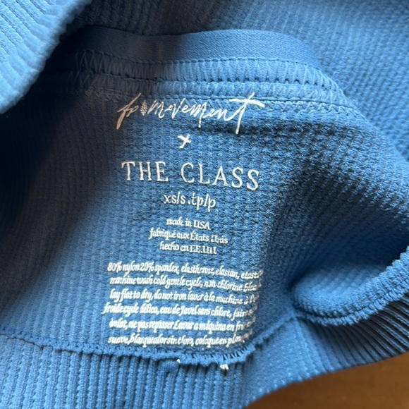 Free People Happiness Runs Strappy Back Crop Tank Blue NWOT XS/S or M/L - Picture 8 of 11